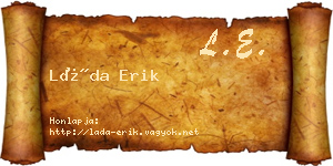 Láda Erik névjegykártya